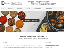 Tablet Screenshot of deepkamalexports.com